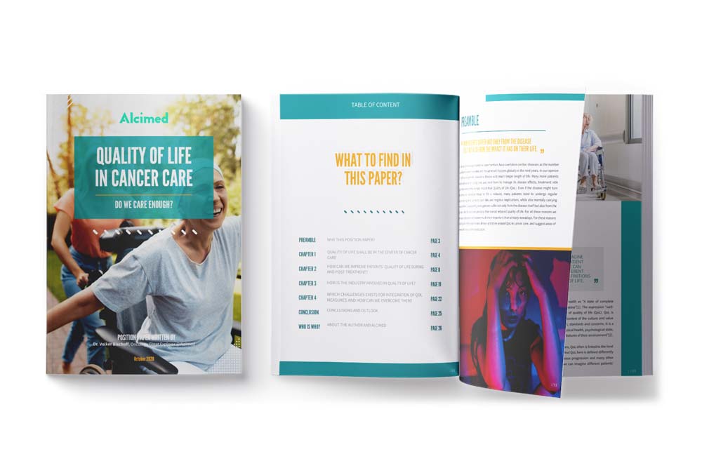 Patients Quality of Life in cancer care, oncology, healthcare by Alcimed
